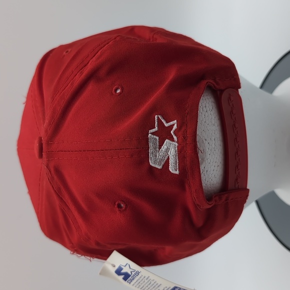 Starter|NWT Vintage NFL San Francisco 49ers Red Sports Cap Snap Back Green Brim - Picture 4 of 12